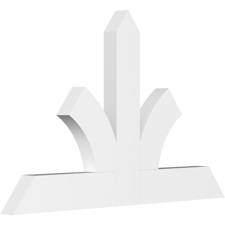 Ekena Millwork Richland Architectural Grade PVC Gable Bracket, 36"W x 22 1/2"H x 2"D x 4"F, 15/12 Pitch GBP036X23X0204RIC00